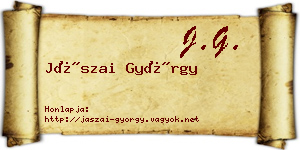 Jászai György névjegykártya
